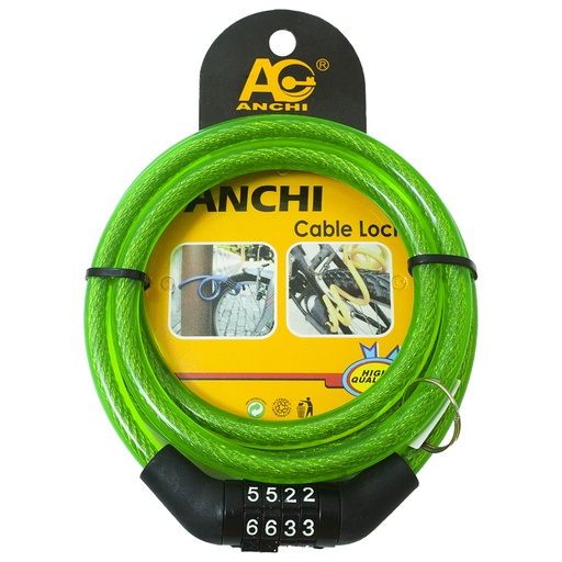 [10146C] CANDADO BICICLETA CLAVE 4 DIGITOS ()