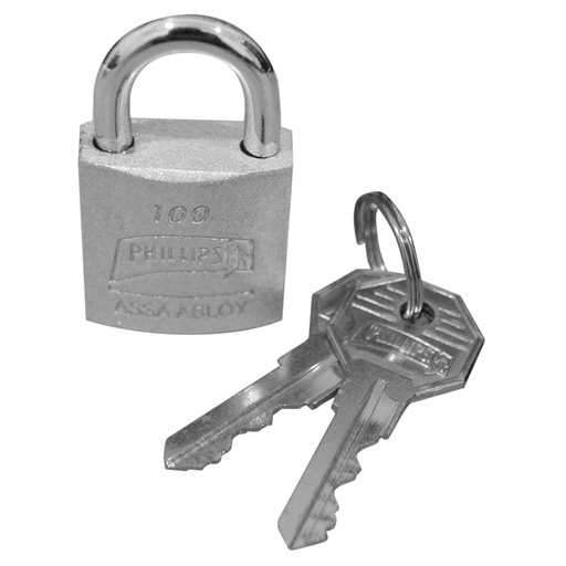 [11491] CANDADO PHILLIPS CROMADO OPACO 25 (YALE-ASSA ABLOY) (8852)