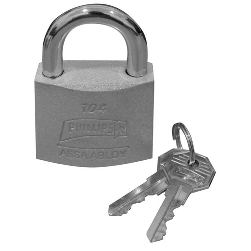 [11492] CANDADO PHILLIPS CROMADO OPACO 50 (YALE-ASSA ABLOY) (8846)