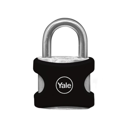 [16061] CANDADO YALE ENCAUCHETADO NEGRO 32MM ALUMINIO (8858)