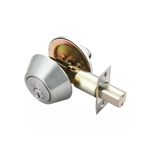 [16493] CHAPA CERROJO SEGURIDAD PHILLIPS CROMADA OSLO LLAVE MARIPOSA (6755)