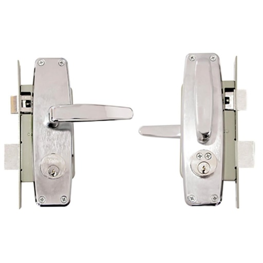 [11576] CHAPA DE EMBUTIR CON MANIJA L370 LISBOA YALE NIQUEL SATINADO US15 (4008)