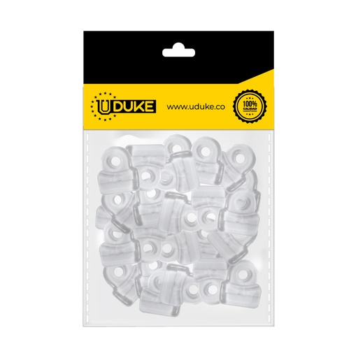 [5049K] CHAPETA CANDADO PLASTICA ESPEJOS Y VIDRIOS PQT X 20 UDUKE