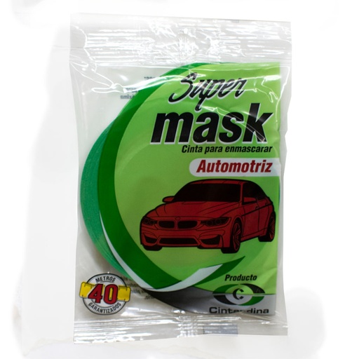 [12467] CINTA ENMASCARAR 1/2" X 40 MTS AUTOMOTRIZ VERDE CINTANDINA (CE-104)