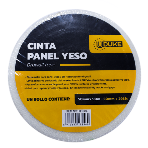 [13474] CINTA PANEL YESO FIBRA DE VIDRIO X 90M 2 PUL UDUKE (HT1084)