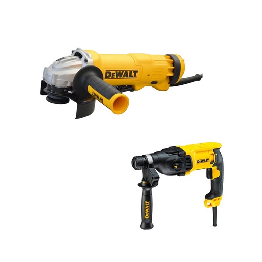 [C175] COMBO DEWALT (D25133K-B3L) TALADRO ROTOMARTILLO SDS PLUS 1" 800W (D25133K-B3) +PULIDORA DEWALT INDUSTRIAL 4 1/2 1200W 11000 RPM (DWE4212-B3)
