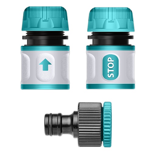 [14814] CONECTOR RAPIDO 1/2 PARA MANGUERA JUEGO X 3PZS TOTAL (THWS030301)