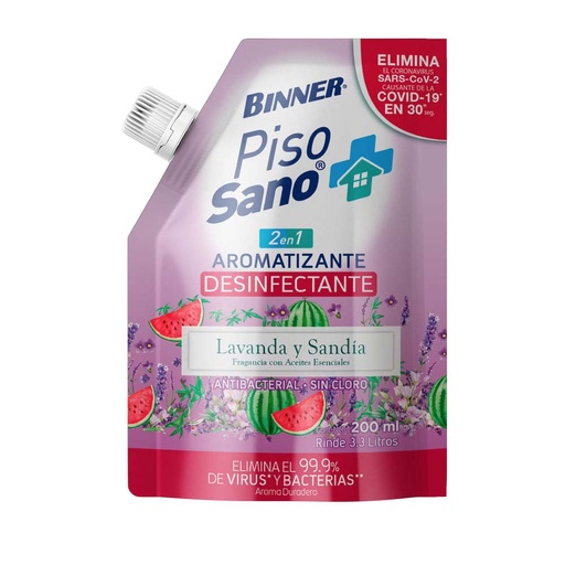 [16486] DESINFECTANTE PISOS DOYPAC BIN SANO LAVANDA/SANDIA 200ML (207321)