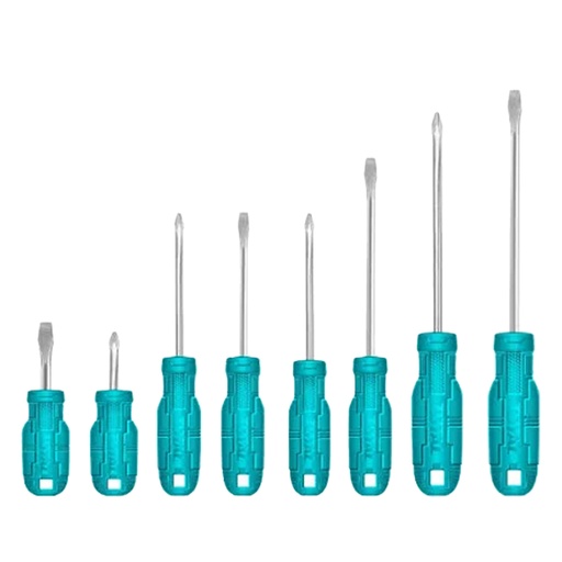 [15418] JUEGO DESTORNILLADORES X 8PCS CROMO VANADIUM TOTAL (THTDC250801)