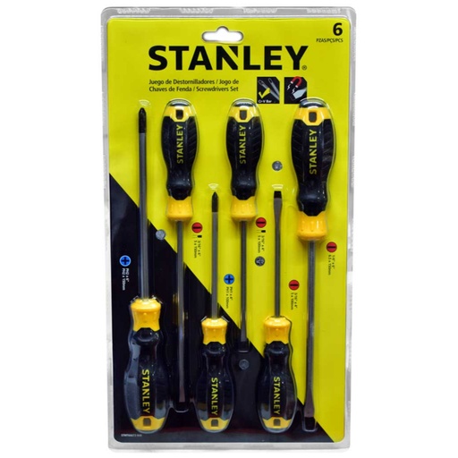 [13126] DESTORNILLADOR STANLEY ORIGINAL X 6 (JUEGO)BLISTER) PUNTA IMANTADA(STMT66672-840)
