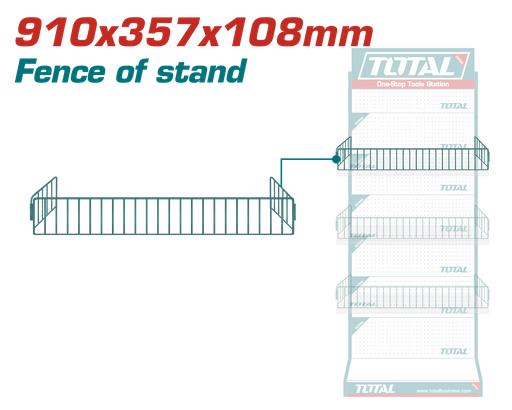 [E68] EXHIBIDOR TOTAL BARANDILLA PARA BANDEJA (PMST02F)(910x357x108-mm)