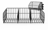 [E95] EXHIBIDOR UDUKE CANASTILLA NEGRA CON SOPORTE DE BANDEJA PARA ESTANTERIA(90X37X25CM) HT3245