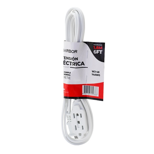 [19330] EXTENSION BLANCA 1,8MTS VHARBOR (WJ-46-6FT)