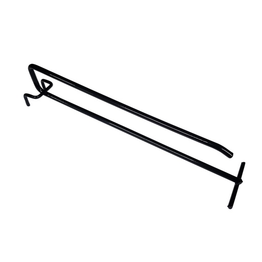 [14360] GANCHO EXHIBICION LARGO # 20 PARA PORTAPRECIOS NEGRO X DOCENA (20CM)