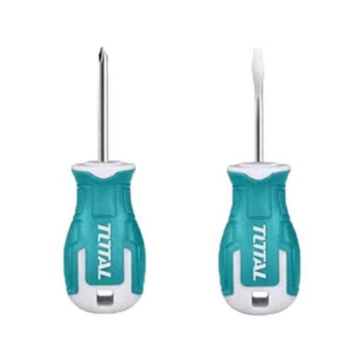 [16542] JUEGO DESTORNILLADOR 5X38MM (-) 2X38MM (+) PUÑO PUNTA INMANTADA INDUSTRIAL TOTAL (THTS20206)