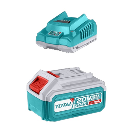 [18742] KIT DE BATERIA Y CARGADOR DE 20V 4.0AH INDUSTRIAL TOTAL (UTFBCPK1214)