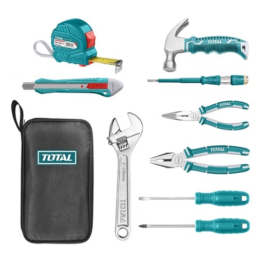 [15350] KIT DE HERRAMIENTAS X 9 PZS TOTAL (THKTHP90096)