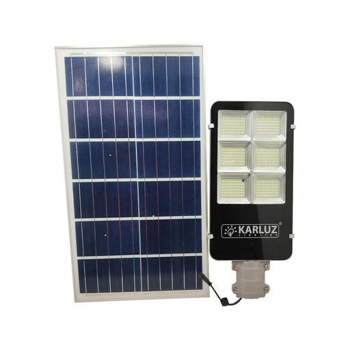[15825] LAMPARA LED SOLAR ALUMBRADO PUBLICO 200W SET KARLUZ (KL-2766)