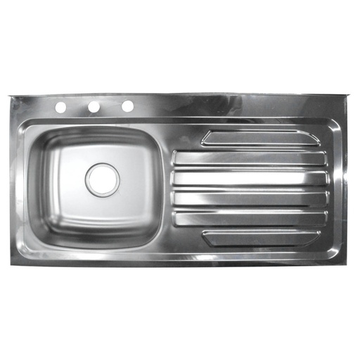 [5260] LAVAPLATOS ACERO/INOX GUINOVART 1X50 PARA MEZCLADOR ESCURRIDERO DERECHO (CAL 22
