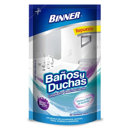 [16429] LIMPIADOR DESINFECTANTE 1226 BANOS Y DUCHAS REPUESTO 500ML  (109788)
