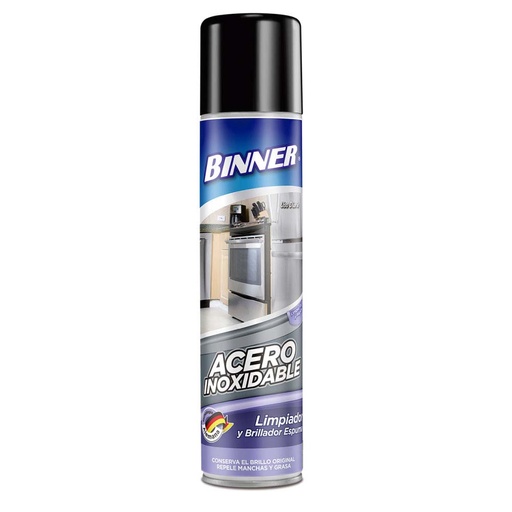 [16445] LIMPIADOR Y BRILLADOR ESPUMA AEROSOL ACERO INOXIDABLE 400ML (200325)