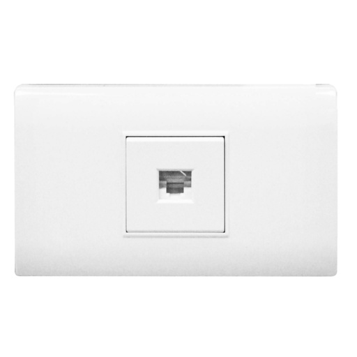 [1649BX] LINEA BK PLUS BLANCA INCRUSTAR TOMA LAN INTERNET (118K-27) (HT20687)