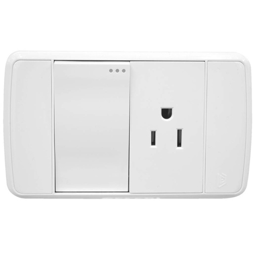 [12324] LINEA FUTURA BLANCA INCRUSTAR TOMA SWICHE  DUKE ENERGY (V16-018)