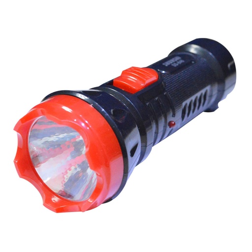 [8304] LINTERNA RECARGABLE 1 LED NARANJA/NEGRO BLISTER PEQUENA (BL-3366) (HT50104)