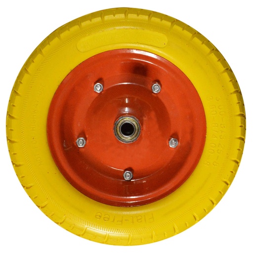 [11252] LLANTA BUGUI ANTIPINCHAZO AMARILLA CON RHIN T/PESADO 350-8  (CAP MAX 200-220 KLGS)(HT50146)