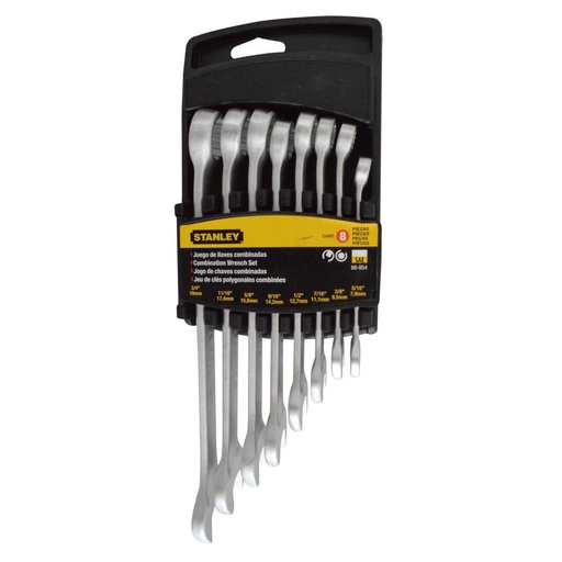 [6591] LLAVE MIXTA STANLEY JUEGO X 8 PULG (5/16-3/4 (88-854)