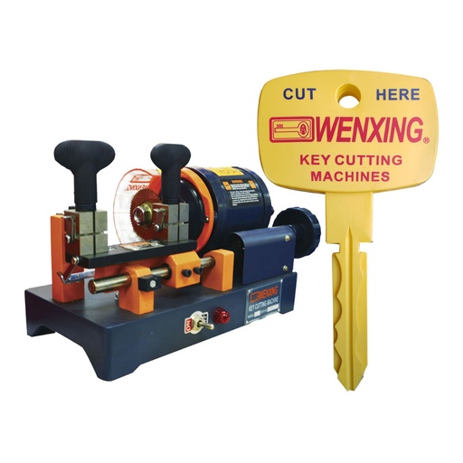[M0134] MAQUINA DUPLICADORA DE  LLAVES MARCA WENXING REF 218D + LLAVE PUBLICITARIA AMARILLA