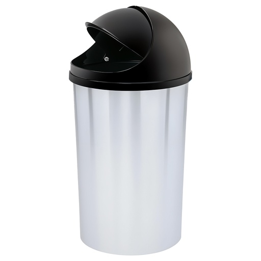 [20593] PAPELERA TAPA MOVIL 10L METALIZADA RIMAX(6927)