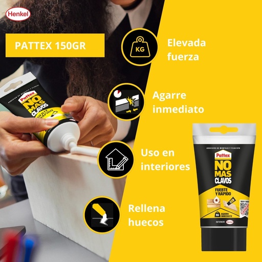 [7430] PATTEX NO MAS CLAVOS FUERTE Y FACIL HENKEL 113 GMS (2668452)