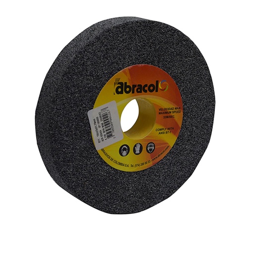 [18203] PIEDRA ESMERIL ABRACOL 6X1X1 1/4 GRANO 36 GRIS (AVR1A0036061)