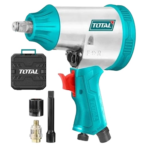 [15652] PISTOLA IMPACTO 1/2 NEUMATICA INCLUYE 10 COPAS CAJA PLASTICA SUPER SELECT TOTAL (TAT41125)