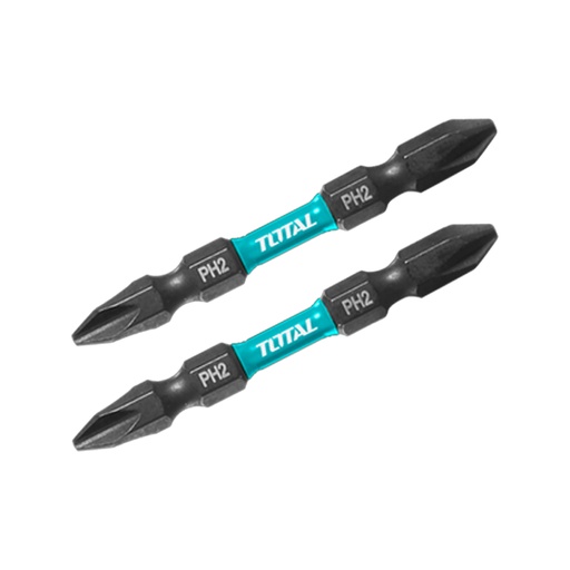 [20565] PUNTAS TALADRO INDUSTRIAL DOBLE PUNTA IMANTADA 65MM (+) (+) JUEGO X 2 PZS SUPER TOTAL (TACIM72PH265)