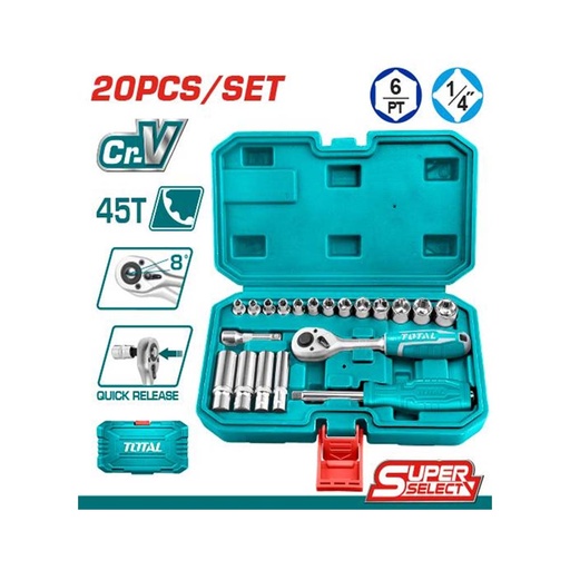 [16285] RACHE CON COPAS 1/4" X 20 PZS SUPER SELECT TOTAL (THT141201)