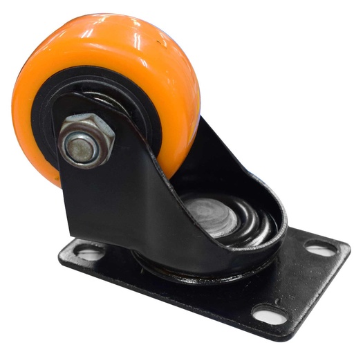 [6294] RODACHINES 2 1/2 PLANO NARANJA PESA GIRATORIO 65MM 100KG (INDIVIDUAL) (HT30085)(RPNF065)