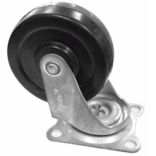 [6658] RODACHINES 3 PLANO NEGRO PESA GIRATORIO 75MM (INDIVIDUAL) (HT40253)