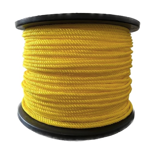 [8413A] SOGA EN POLIPROPILENO ATAR 4 CABOS 1/4 (6MM) X 500 MTS AMARILLO (09261)