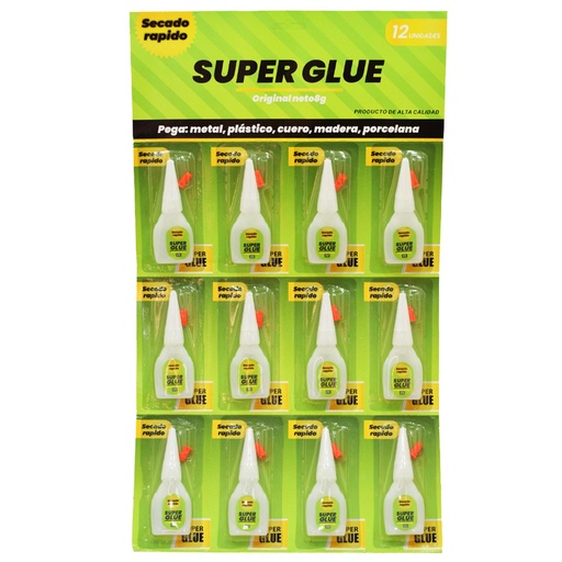 [9740A] SUPER GLUE CARTON EN TARRITO SECADO RAPIDO X 12 (8 GRS (CA342)
