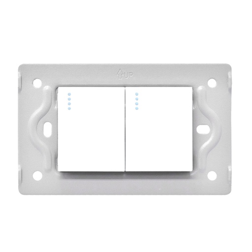 [13132] SWICHE DOBLE LUXOR BLANCA INTERCAMBIABLE SIN TAPA DUKE ENERGY (V9-007)