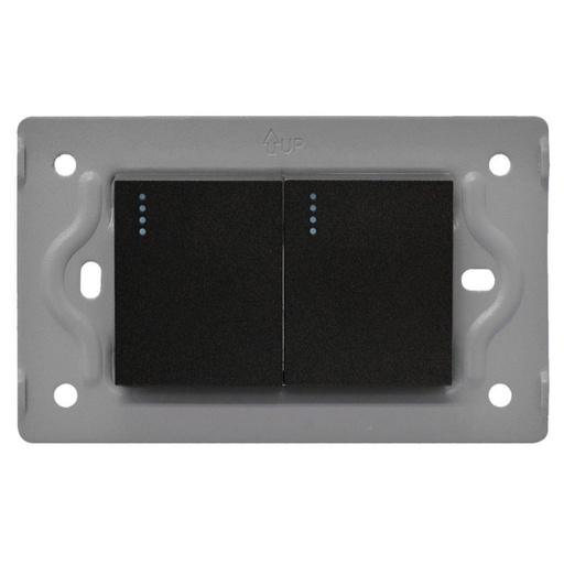 [13150] SWICHE DOBLE LUXOR NEGRA INTERCAMBIABLE SIN TAPA DUKE ENERGY (V17-007)
