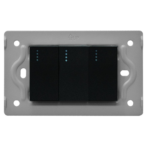 [13151] SWICHE TRIPLE LUXOR NEGRA INTERCAMBIABLE SIN TAPA DUKE ENERGY (V17-009)