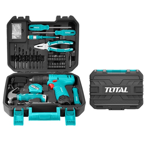 [14839] TALADRO INALAMBRICO 3/8 12V CON ESTUCHE PLASTICO INCLUYE 81PZS SUPER SELECT TOTAL (UTHKTHP10812)