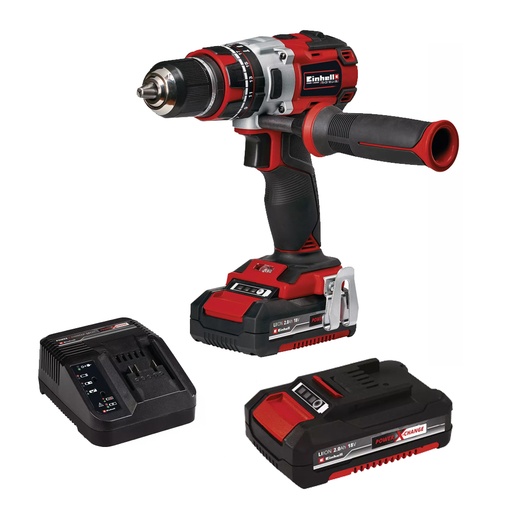 [20887] TALADRO INALAMBRICO PERCUTOR BRUSHLESS 1/2 INCLUYE 2 BATERIAS 18V 2 AH Y CARGADOR EINHELL (TE-CD 18 LI-I BL )(4513878)