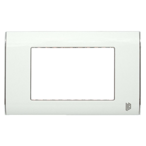 [13962] TAPA LUXOR BLANCA Y BORDE CROMADO DUKE ENERGY (V18-02BC)