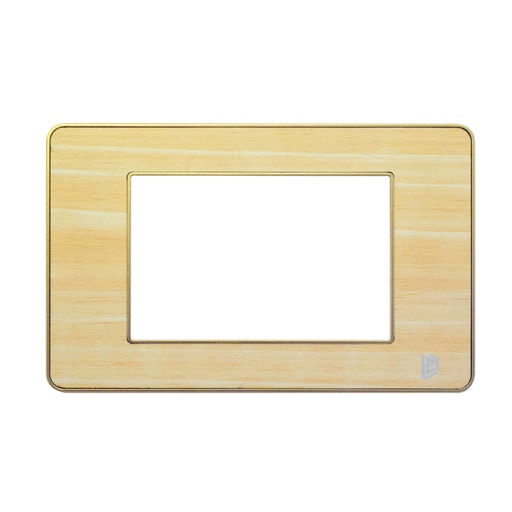 [13165] TAPA LUXOR MADERA CLARO CUADRADA BORDE DORADO DUKE ENERGY (V3-02MC)