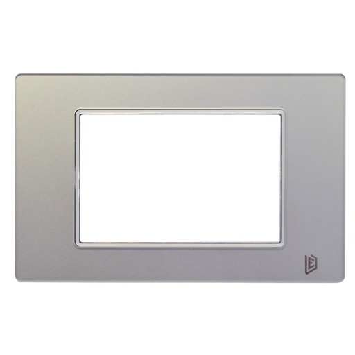 [13168] TAPA LUXOR PLATA CRISTAL ACRILICA CUADRADA BORDE CROMADO DUKE ENERGY (V10-02AP)