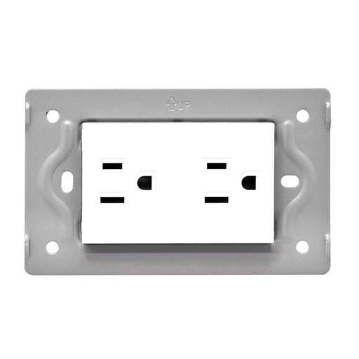 [13134] TOMA DOBLE LUXOR BLANCA INTERCAMBIABLE SIN TAPA DUKE ENERGY (V9-014)